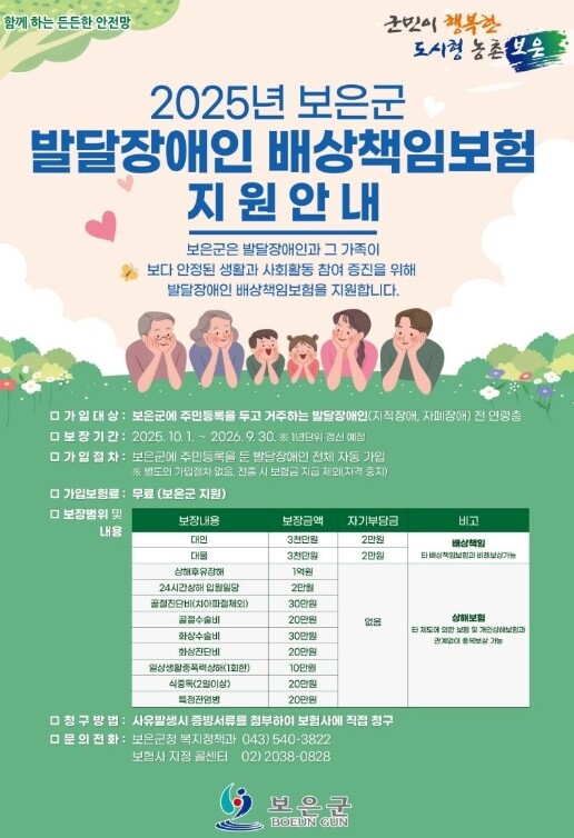 보은군, 충북 최초 시행‘발달장애인 ...