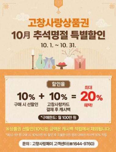 ‘풍성한 한가위’ 고창군, 고창사랑상...