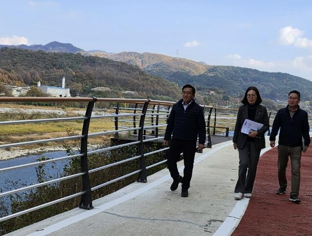 정영철 산청부군수, 도시재생사업 현장...