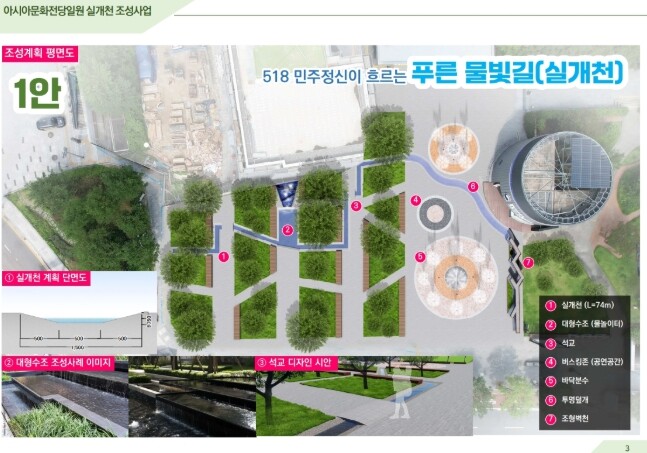 광주광역시, ‘亞문화전당 실개천 조성...