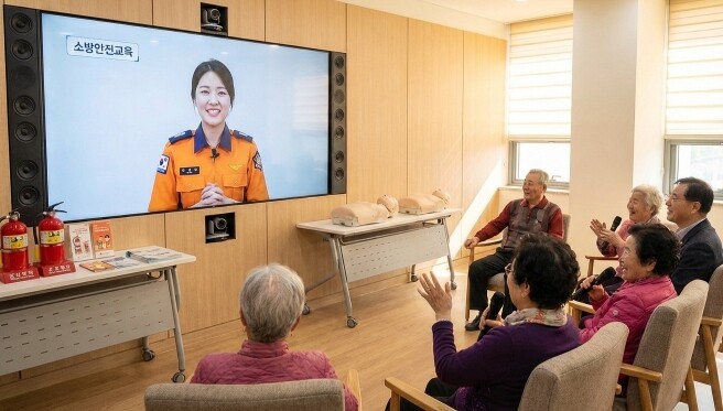 충남소방본부, 스마트경로당 활용 ‘비...